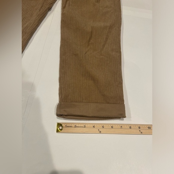Miou Muse Corduroy Pants Women’s Medium Tan Cuffed High Waisted - Picture 8 of 9